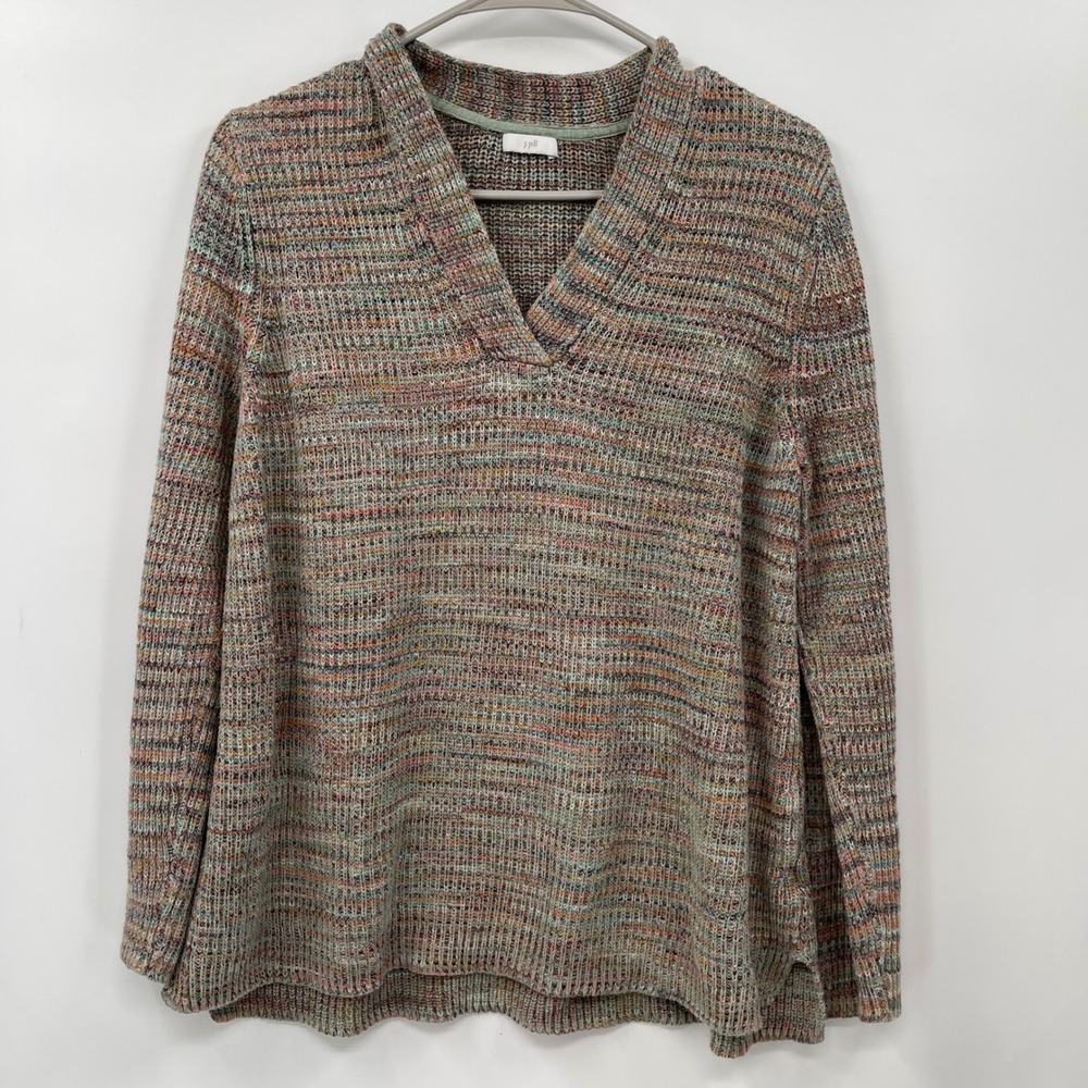 V-Neck Multicolor Knit Sweater